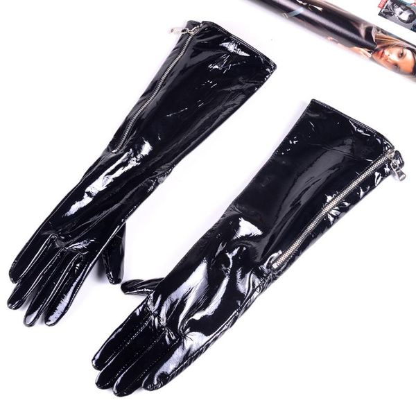 30cm-80cm women' ladies genuine leather shiny black patent leather zipper gloves party evening long gloves, Blue;gray
30cm-80cm women' ladies genuine leather shiny black patent leather zipper gloves party evening long gloves, Blue;gray