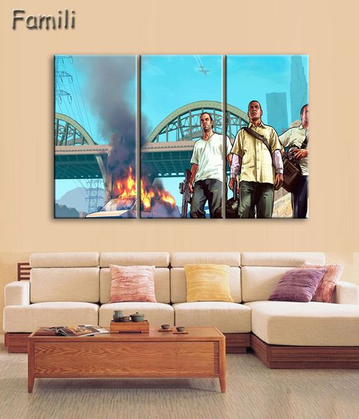 3 piece frameless wall picture for room canvas painting gta poster prints christmas pictures decoration wall
3 piece frameless wall picture for room canvas painting gta poster prints christmas pictures decoration wall