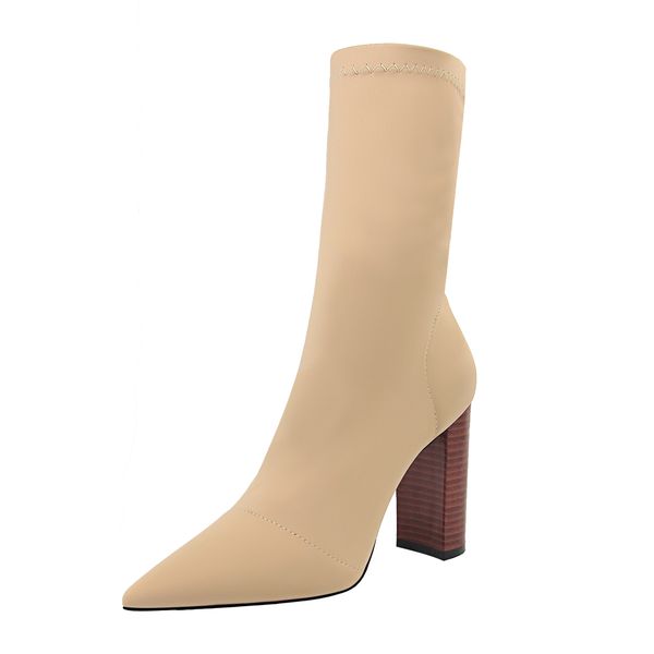 d&henlu}spring autumn stretch sock shoes women sock boots mid-calf women boots square heel lycra small size shoes, Black
d&henlu}spring autumn stretch sock shoes women sock boots mid-calf women boots square heel lycra small size shoes, Black