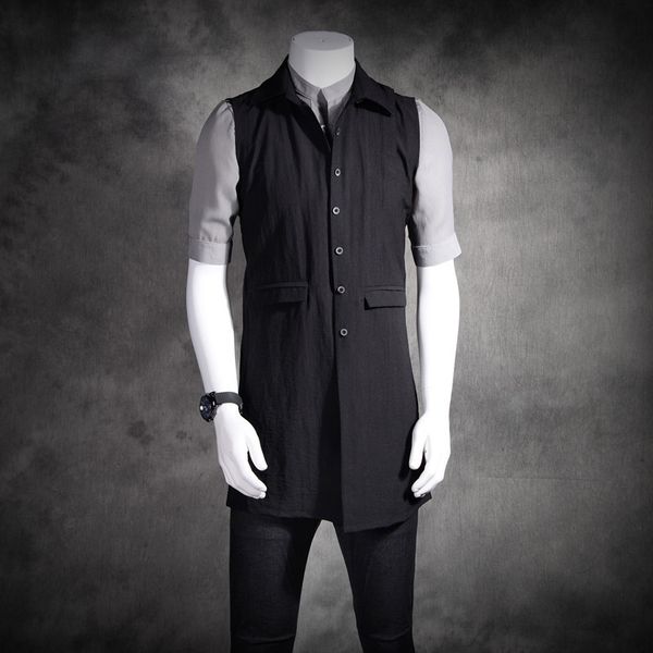 s--6xl 2019 spring and summer men new fashion customized cotton and linen sleeveless vest plus size singer costumes, Black;white
s--6xl 2019 spring and summer men new fashion customized cotton and linen sleeveless vest plus size singer costumes, Black;white