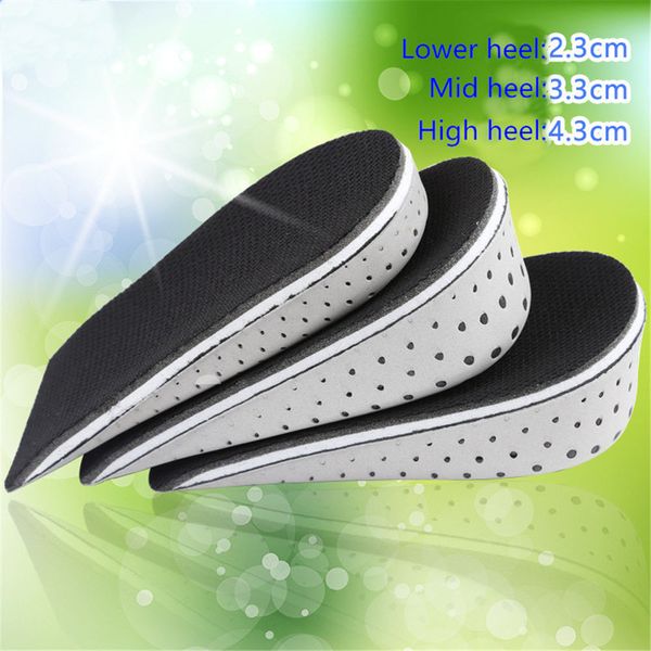 1 pair shoe insoles breathable half insole heighten heel insert sports shoes pad cushion 2-4cm height increase insoles, Black
1 pair shoe insoles breathable half insole heighten heel insert sports shoes pad cushion 2-4cm height increase insoles, Black