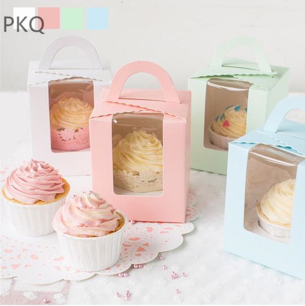 20pcs transparent window cake packing gift box plastic window packaging boxes use for cake case small cup box with handle
20pcs transparent window cake packing gift box plastic window packaging boxes use for cake case small cup box with handle