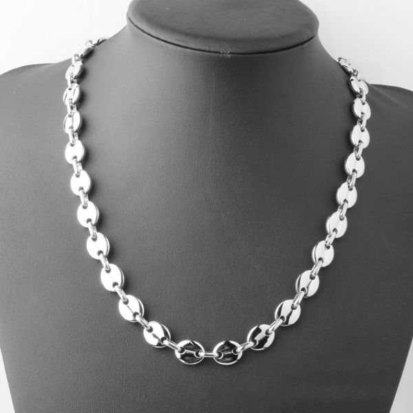 new button necklace european and american man's golden steel titanium steel stainless coffee bean handmade necklace, Silver
new button necklace european and american man's golden steel titanium steel stainless coffee bean handmade necklace, Silver