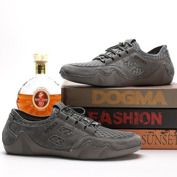 comfortable 2020 men casual shoes loafers men shoes quality split leather male flats driving size 38-48, Black 
comfortable 2020 men casual shoes loafers men shoes quality split leather male flats driving size 38-48, Black