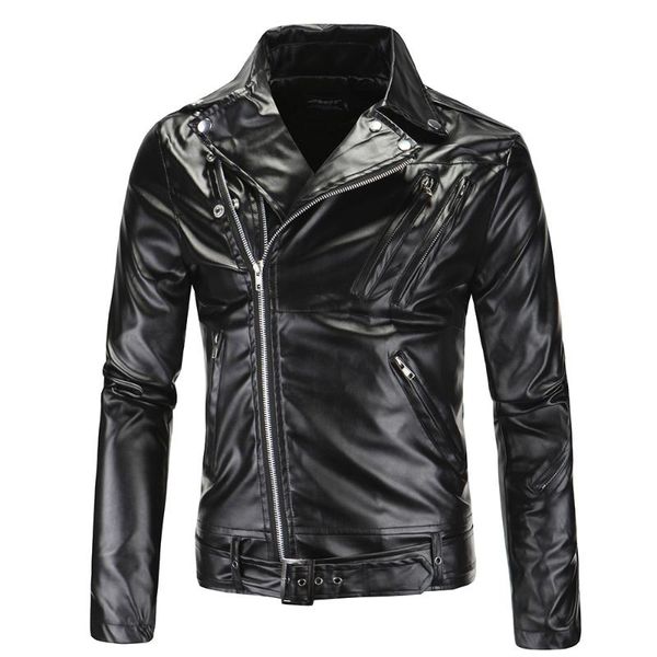 aowofs spring clothing new style locomotive leather coat-style multi-zipper fold-down collar slim fit washing pu leather xy105, Black
aowofs spring clothing new style locomotive leather coat-style multi-zipper fold-down collar slim fit washing pu leather xy105, Black