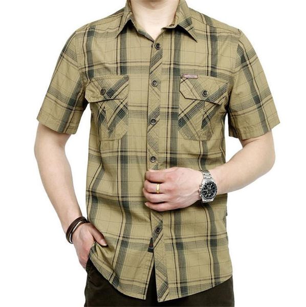 brand plaid shirt men summer 100% cotton short sleeve shirt men camisa masculina plus size 5xl army cargo shirts, White;black
brand plaid shirt men summer 100% cotton short sleeve shirt men camisa masculina plus size 5xl army cargo shirts, White;black