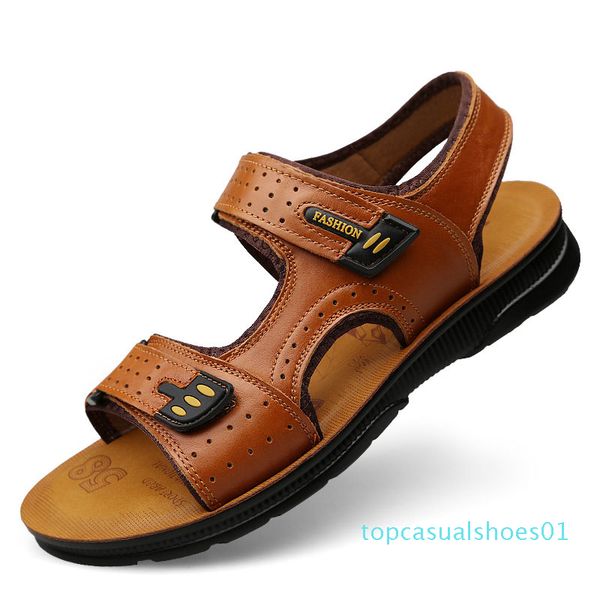 clax man sandals leather 2019 summer men casual shoes breathable genuine leather male walking footwear beach sandal t01, Black
clax man sandals leather 2019 summer men casual shoes breathable genuine leather male walking footwear beach sandal t01, Black