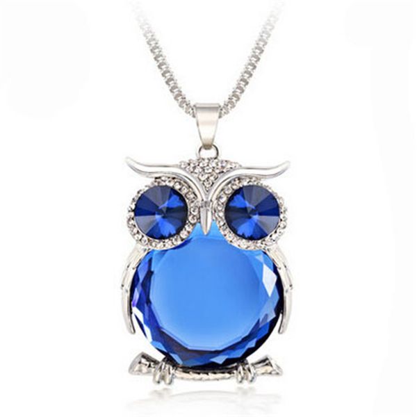 lastest trendy simulated big blue eyes owl pendants long chain necklace alloy charm sweater necklace fashion jewelry, Silver
lastest trendy simulated big blue eyes owl pendants long chain necklace alloy charm sweater necklace fashion jewelry, Silver