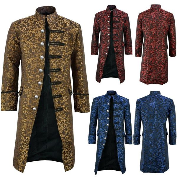 steampunk vintage men fashion with button tailcoat jacket gothic stand neck frock uniform coats homme menteau mens cloak, Tan;black
steampunk vintage men fashion with button tailcoat jacket gothic stand neck frock uniform coats homme menteau mens cloak, Tan;black
