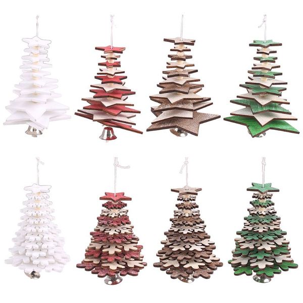 2pcs/set rotating christmas tree ornaments 3d star snowflake with bell wooden hanging pendants for home office decor
2pcs/set rotating christmas tree ornaments 3d star snowflake with bell wooden hanging pendants for home office decor