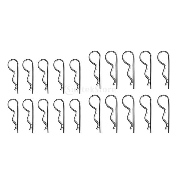 20 pieces stainless steel r clip clevis pin shaft 1.8mm 2mm heavy duty retaining clip
20 pieces stainless steel r clip clevis pin shaft 1.8mm 2mm heavy duty retaining clip