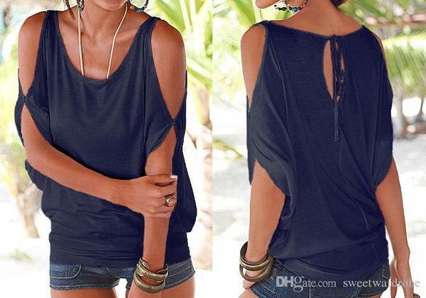 women t shirts 2019 summer deep blue casual off shoulder batwing short sleeve lace up solid o-neck lady loose tees, White
women t shirts 2019 summer deep blue casual off shoulder batwing short sleeve lace up solid o-neck lady loose tees, White