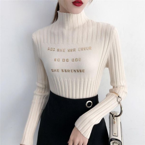 2019 new women shirts letter knitting slim blouse shirt white black light blue upset with a large apricot 381
2019 new women shirts letter knitting slim blouse shirt white black light blue upset with a large apricot 381