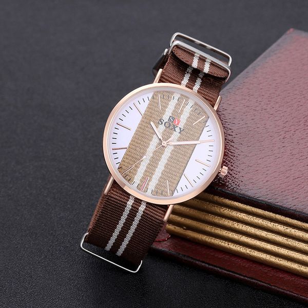 fashion men watch casual quartz dial canvas simple crystal dress watches chic gift clock unique designer masculino male, Slivery;brown
fashion men watch casual quartz dial canvas simple crystal dress watches chic gift clock unique designer masculino male, Slivery;brown