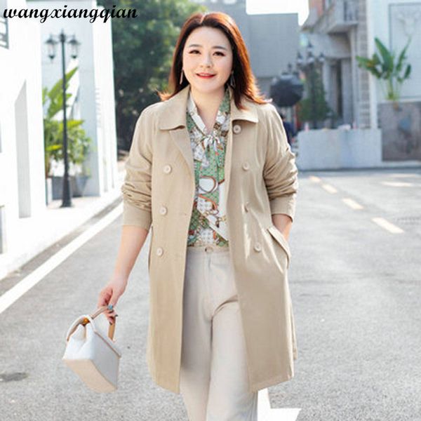 large size women's 2020 new selling spring windbreaker korean loose mid-length solid color double-breasted trench coat a644, Tan;black
large size women's 2020 new selling spring windbreaker korean loose mid-length solid color double-breasted trench coat a644, Tan;black