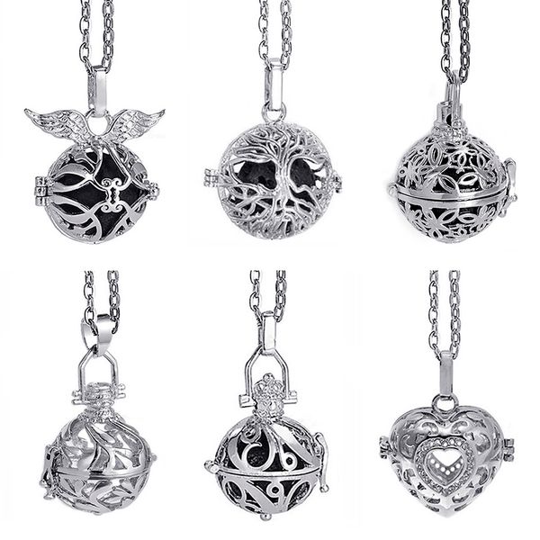 lava stone rhodium stainless steel color glow diffuser necklace locket necklace for perfume essential oil, Silver
lava stone rhodium stainless steel color glow diffuser necklace locket necklace for perfume essential oil, Silver