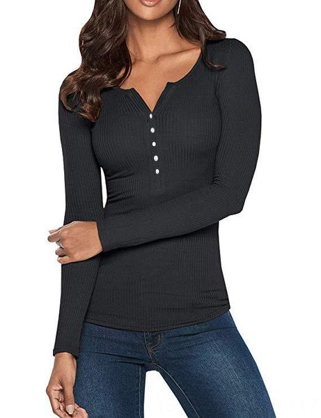 2019 slim low chest deep v-neck versatile double-breasted base thin t-shirt shirt long sleeve t-shirt, White
2019 slim low chest deep v-neck versatile double-breasted base thin t-shirt shirt long sleeve t-shirt, White