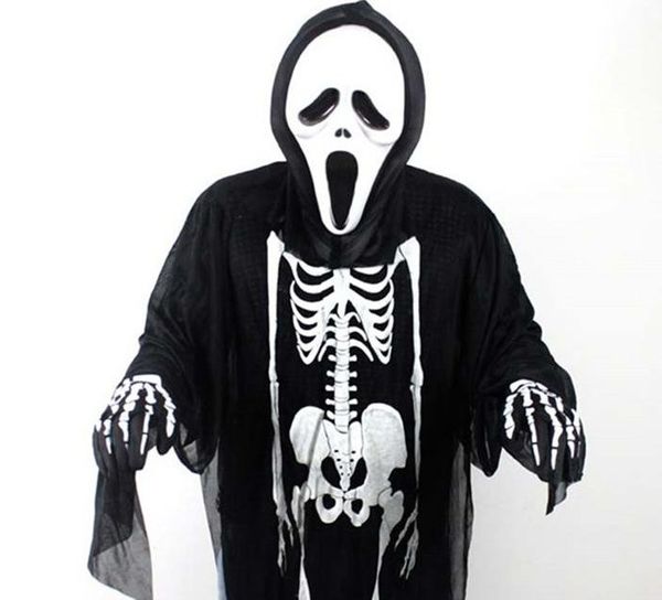Halloween Cosplay Costumes Skeleton clothes Black Skull Fanny Dress Up Party Costume For Adult Children with Mask and Gloves
Halloween Cosplay Costumes Skeleton clothes Black Skull Fanny Dress Up Party Costume For Adult Children with Mask and Gloves