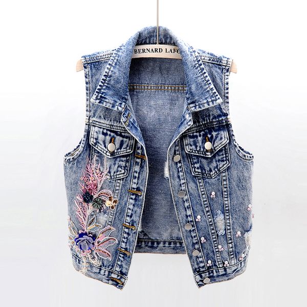 women's vests 2021 summer plus size beading flowers denim vest women vintage blue waistcoat frayed sleeveless jacket female short jeans, Black;white
women's vests 2021 summer plus size beading flowers denim vest women vintage blue waistcoat frayed sleeveless jacket female short jeans, Black;white