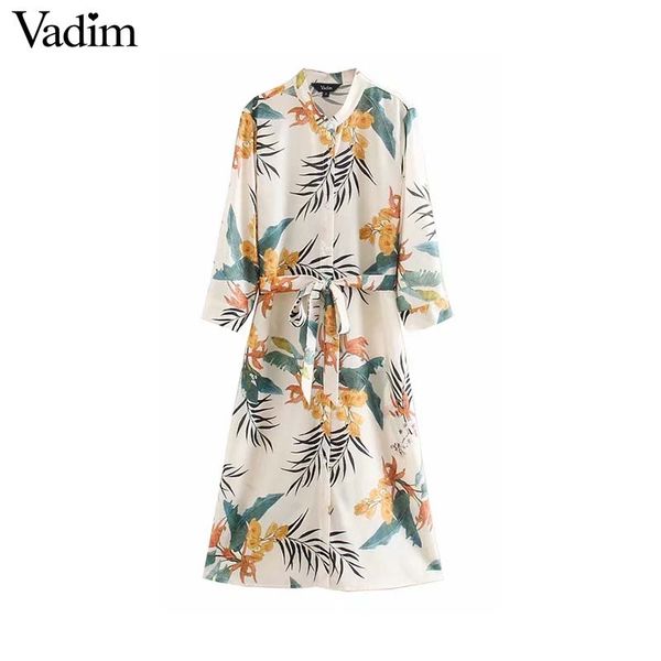 vadim women fashion floral pattern midi dress long sleeve bow tie sashes female casual stylish mid calf dresses vestidos qd202, Black;gray
vadim women fashion floral pattern midi dress long sleeve bow tie sashes female casual stylish mid calf dresses vestidos qd202, Black;gray