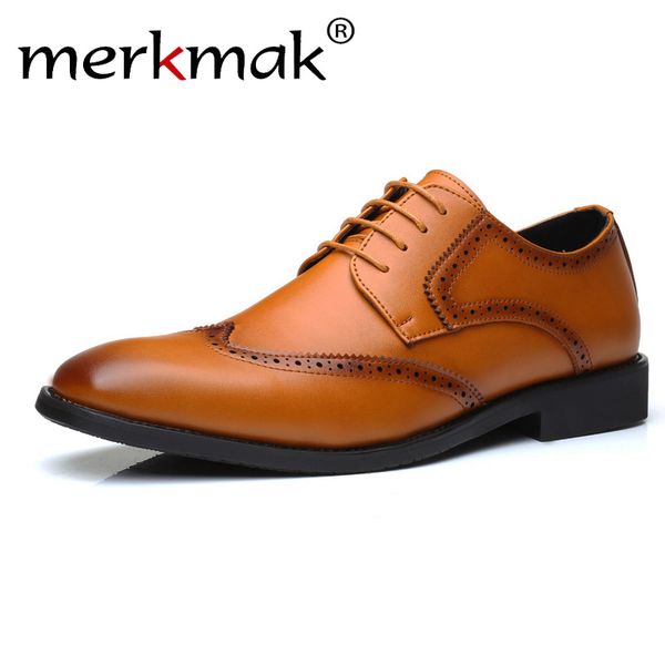 merkmak new men dress shoes brand business office wedding flats man casual party shoes genuine leather lace up brogue, Black
merkmak new men dress shoes brand business office wedding flats man casual party shoes genuine leather lace up brogue, Black