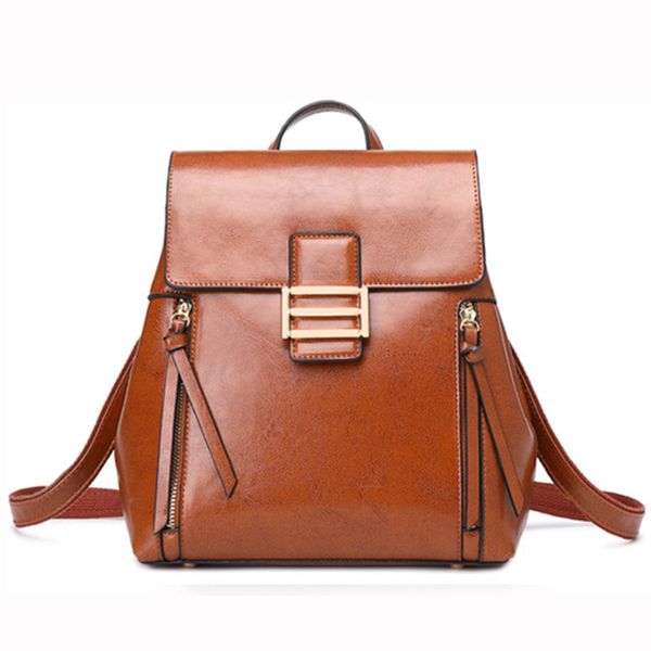 genuine leather women backpack daypack female shoulder bag girls school bags knapsack casual female rucksack backpack
