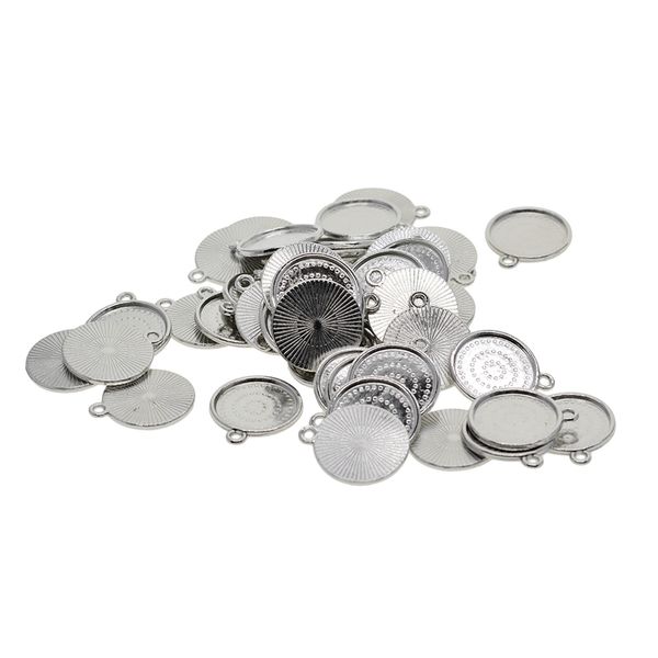 50pcs 18mm round blank bezel pendant trays base cabochon settings trays neckalce earrings jewelry making diy findings, Black
50pcs 18mm round blank bezel pendant trays base cabochon settings trays neckalce earrings jewelry making diy findings, Black