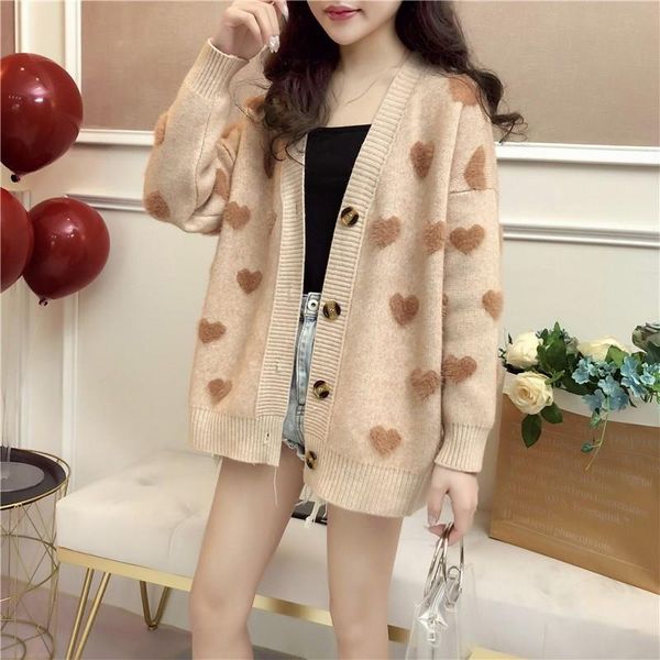 cashmere love knitted sweater coat female autumn and winter new korean long cardigan long sleeve loose sweater jacket, White
cashmere love knitted sweater coat female autumn and winter new korean long cardigan long sleeve loose sweater jacket, White