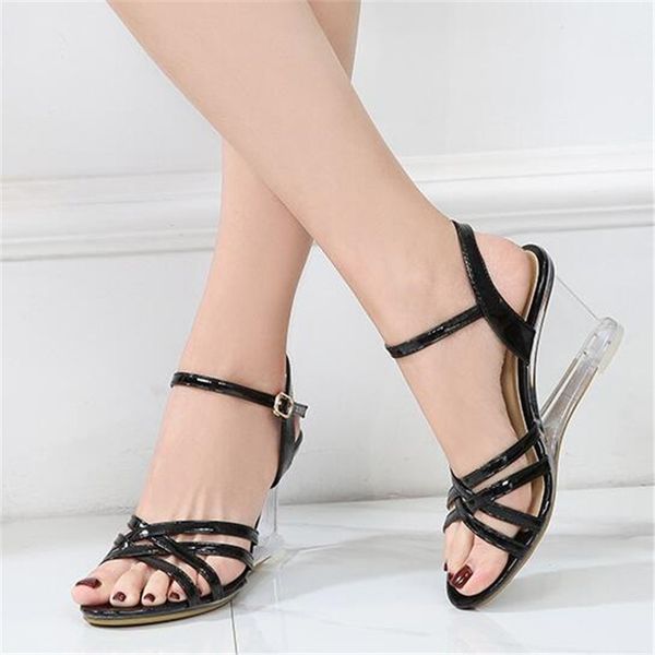 woman sandals 2020 summer new crystal wedge women's shoes 8cm high heels transparent wear women's pumps plus 34-43 black
woman sandals 2020 summer new crystal wedge women's shoes 8cm high heels transparent wear women's pumps plus 34-43 black