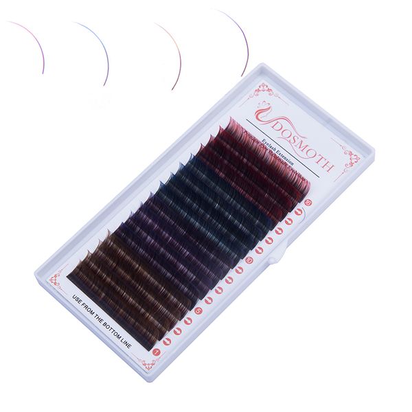 color lashs mix in one tray, gradually change color red brown purple blue individual lash eyelash extension
color lashs mix in one tray, gradually change color red brown purple blue individual lash eyelash extension