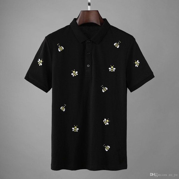 2019 new designer bees embroidery polo shirts men fashion summer streetwear straight short sleeve cotton camisa masculina polo, White;black
2019 new designer bees embroidery polo shirts men fashion summer streetwear straight short sleeve cotton camisa masculina polo, White;black