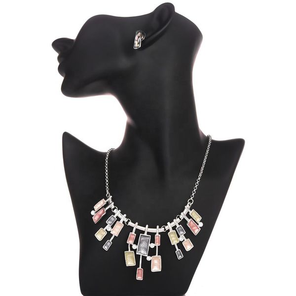 jewelry set new design famous brand jewelry sets wholesale fashion girls women zinc alloy enamel geometric earrings necklaces set, Silver
jewelry set new design famous brand jewelry sets wholesale fashion girls women zinc alloy enamel geometric earrings necklaces set, Silver