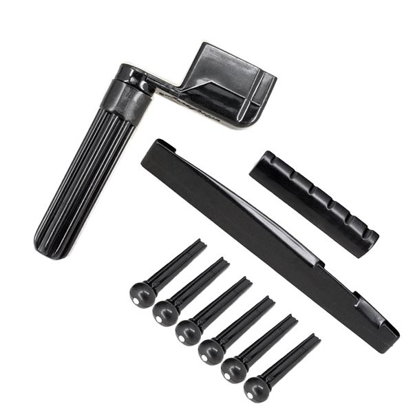 guitar bridge saddle & nut & bridge pin + string winder peg for guitar
guitar bridge saddle & nut & bridge pin + string winder peg for guitar