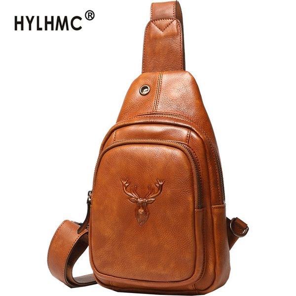 cowhide men's bag men chest bag leather messenger casual retro shoulder small back pack 2020 new wave
cowhide men's bag men chest bag leather messenger casual retro shoulder small back pack 2020 new wave