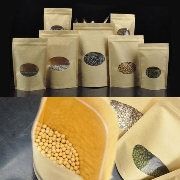 Oval Kraft Paper Bag Self-stand Self-sealing Package Sealed Packing Bags For Dried Fruits Lycium Barbarum Melon Seed Red Dates Sealing Bags
Oval Kraft Paper Bag Self-stand Self-sealing Package Sealed Packing Bags For Dried Fruits Lycium Barbarum Melon Seed Red Dates Sealing Bags