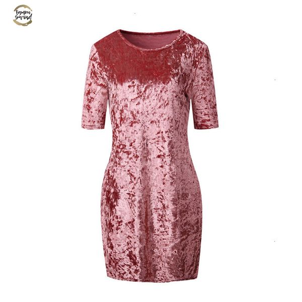 velvet crushed casual dress new woman summer pink round neck dress short sleeve shift short dress designer clothes, Black;gray
velvet crushed casual dress new woman summer pink round neck dress short sleeve shift short dress designer clothes, Black;gray