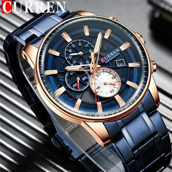 curren man wristwatch waterproof chronograph men watch blue gold stainless steel sport male clock 8362, Slivery;brown
curren man wristwatch waterproof chronograph men watch blue gold stainless steel sport male clock 8362, Slivery;brown