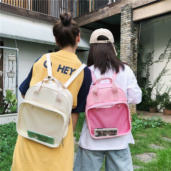clear transparent women backpack cute small ita bags for school mini pink black schoolbags for teenage girls fashion bookbag new
clear transparent women backpack cute small ita bags for school mini pink black schoolbags for teenage girls fashion bookbag new