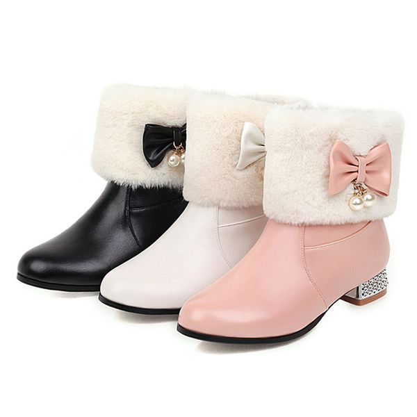 women ladies fashion cotton warm short boots casual bowknot single shoes bow pearl plus velvet plus cotton women's boots new 107, Black
women ladies fashion cotton warm short boots casual bowknot single shoes bow pearl plus velvet plus cotton women's boots new 107, Black