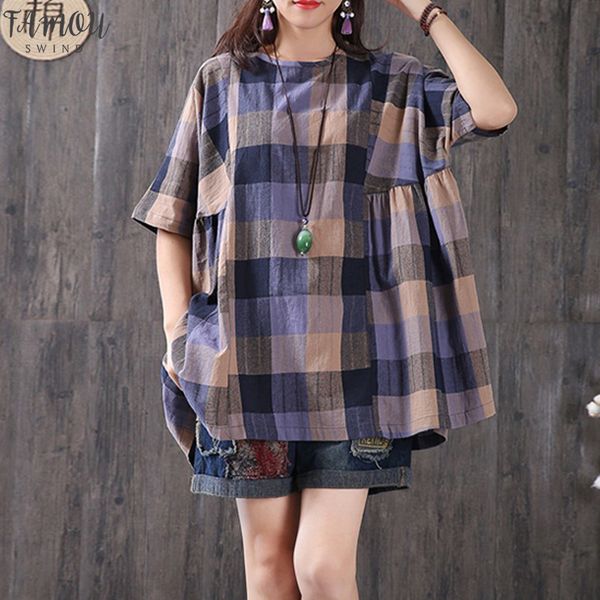 проверьте s-5xl cap рукавом женщины plaid лето o шеи с коротким рукавом повседневная сыпучие хлопок белье блузка партии top shirt blusas, White
проверьте s-5xl cap рукавом женщины plaid лето o шеи с коротким рукавом повседневная сыпучие хлопок белье блузка партии top shirt blusas, White