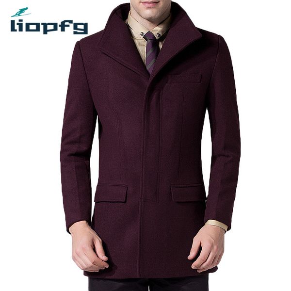 2017 autumn winter new men's jacket brand men's long woolen jacket high-quality fabric lapel woolen navy purple wm189, Black
2017 autumn winter new men's jacket brand men's long woolen jacket high-quality fabric lapel woolen navy purple wm189, Black