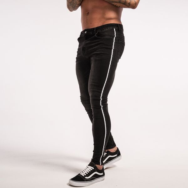 gingtto high waist skinny jeans men faded black stretchy slim fit pants ripped denim jeans men stripe at side eu size 28-36 zm22, Blue
gingtto high waist skinny jeans men faded black stretchy slim fit pants ripped denim jeans men stripe at side eu size 28-36 zm22, Blue