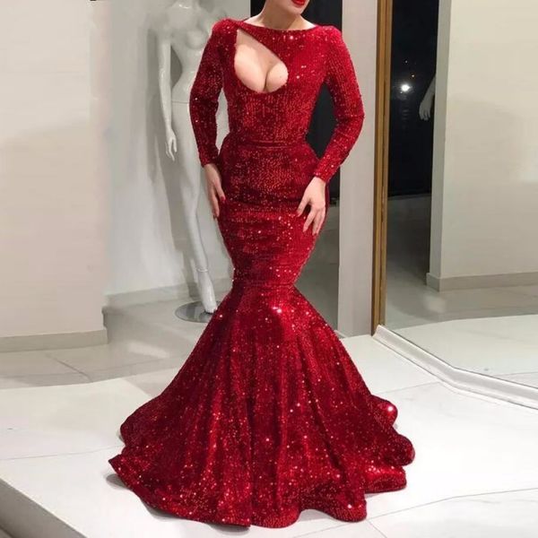 2020 plus size sequined red arabic african prom dresses long sleeves mermaid muslim evening gowns, Black
2020 plus size sequined red arabic african prom dresses long sleeves mermaid muslim evening gowns, Black