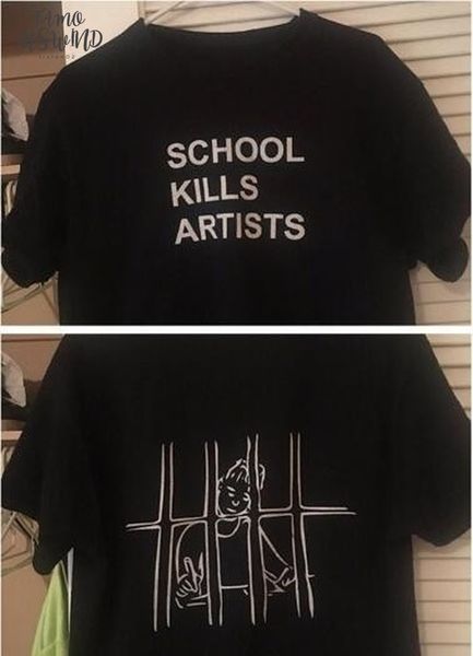school kills artists double women print aesthetics graphic tee youth street style cool t shirt grunge fashion tumblr j998, White
school kills artists double women print aesthetics graphic tee youth street style cool t shirt grunge fashion tumblr j998, White