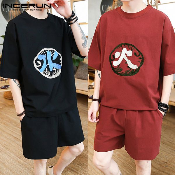 men's tracksuits man chinese style suit casual cotton short sleeve printed round neck bottoms elastic waist shorts 2 pieces men vintag, Gray
men's tracksuits man chinese style suit casual cotton short sleeve printed round neck bottoms elastic waist shorts 2 pieces men vintag, Gray