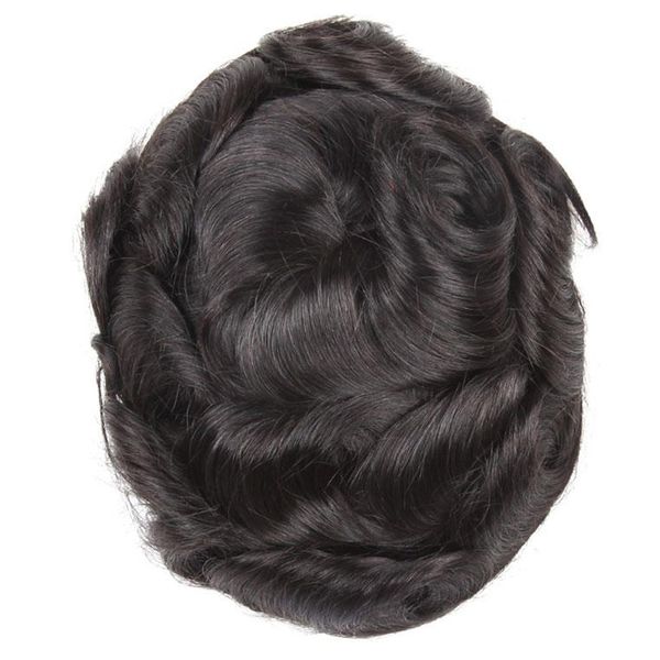 8x10 pure color #1b men's wig hairpiece human hair toupee wig mono base breathable toupee for men system wavy style, Black
8x10 pure color #1b men's wig hairpiece human hair toupee wig mono base breathable toupee for men system wavy style, Black
