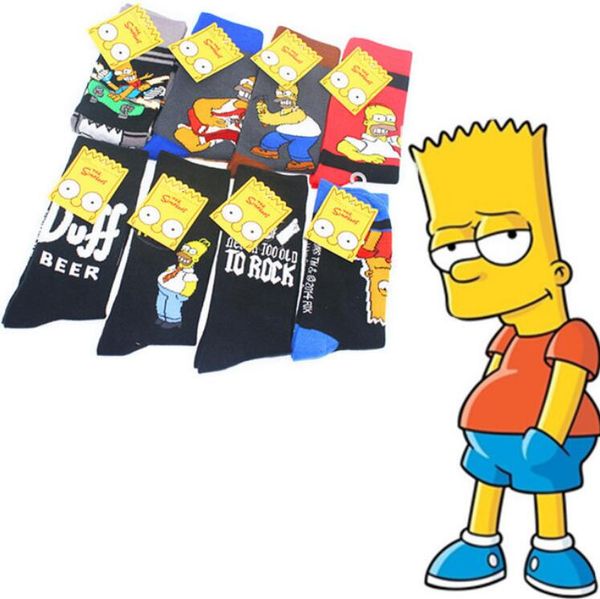cotton nylon personality designer simpson's middle tube men's socks anime socks men's sock fashion cartoon socks, Black
cotton nylon personality designer simpson's middle tube men's socks anime socks men's sock fashion cartoon socks, Black