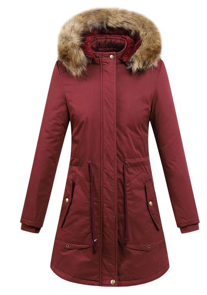 Womens Winter Jackets 4 Colors Slim Hooded Fleece Warm Coats Fur Hats Detachable Long Coat Free Shipping
Womens Winter Jackets 4 Colors Slim Hooded Fleece Warm Coats Fur Hats Detachable Long Coat Free Shipping
