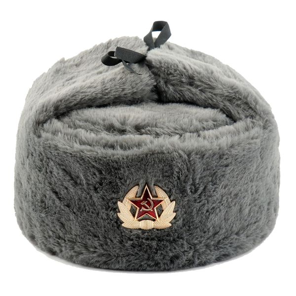 russia soviet badge army ushanka bomber hats gray military pilot trapper trooper hat winter faux rabbit fur earflap men snow caps, Blue;gray
russia soviet badge army ushanka bomber hats gray military pilot trapper trooper hat winter faux rabbit fur earflap men snow caps, Blue;gray