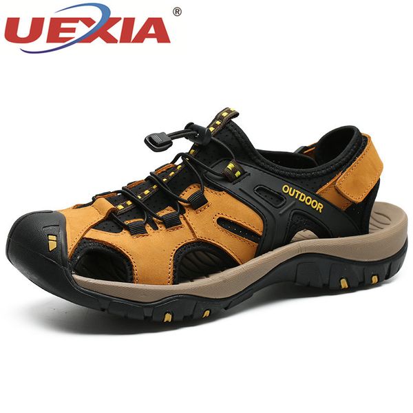 uexia leather men sandals new summer men shoes beach sandals for man fashion brand outdoor casual shoes walking flats anti-slip y200702, Black
uexia leather men sandals new summer men shoes beach sandals for man fashion brand outdoor casual shoes walking flats anti-slip y200702, Black